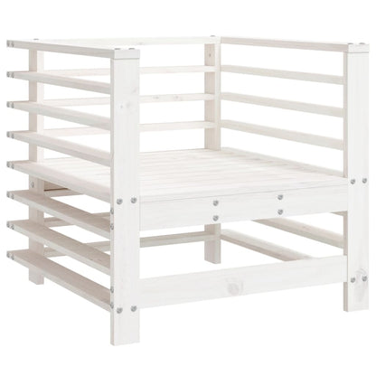 vidaXL Garden Chairs 2 pcs White Solid Wood Pine