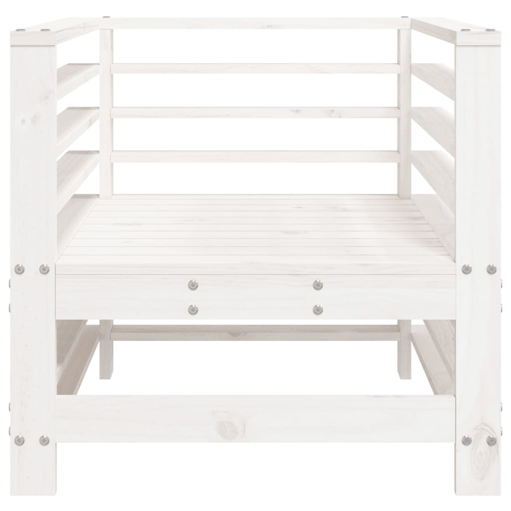 vidaXL Garden Chairs 2 pcs White Solid Wood Pine