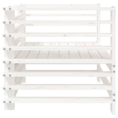 vidaXL Garden Chairs 2 pcs White Solid Wood Pine