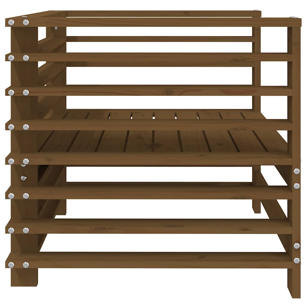 vidaXL Garden Chairs 2 pcs Honey Brown Solid Wood Pine