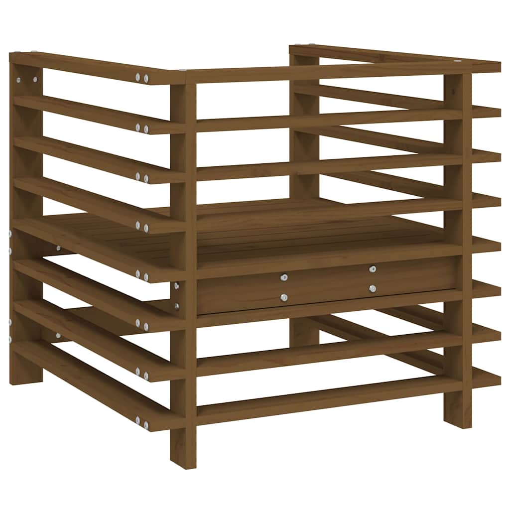 vidaXL Garden Chairs 2 pcs Honey Brown Solid Wood Pine