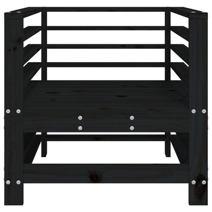 vidaXL Garden Chairs 2 pcs Black Solid Wood Pine