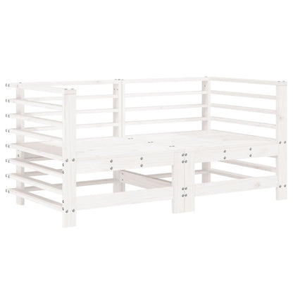 vidaXL Garden Corner Sofas 2 pcs White Solid Wood Pine
