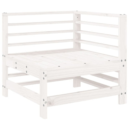 vidaXL Garden Corner Sofas 2 pcs White Solid Wood Pine