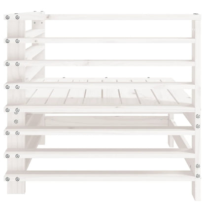 vidaXL Garden Corner Sofas 2 pcs White Solid Wood Pine