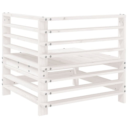 vidaXL Garden Corner Sofas 2 pcs White Solid Wood Pine