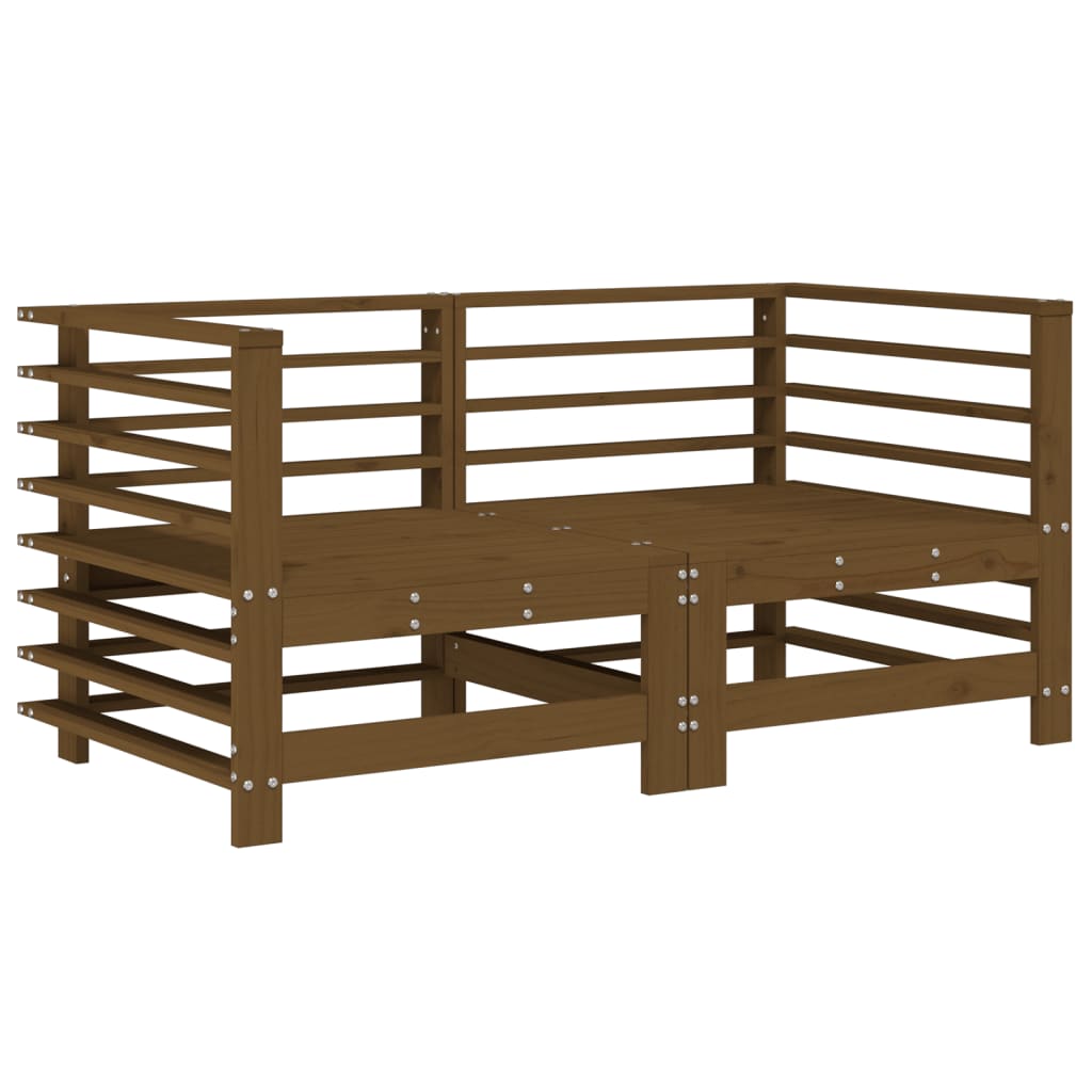 vidaXL Garden Corner Sofas 2 pcs Honey Brown Solid Wood Pine
