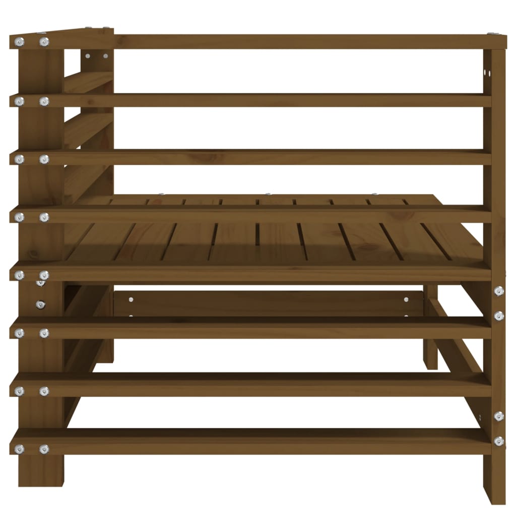 vidaXL Garden Corner Sofas 2 pcs Honey Brown Solid Wood Pine