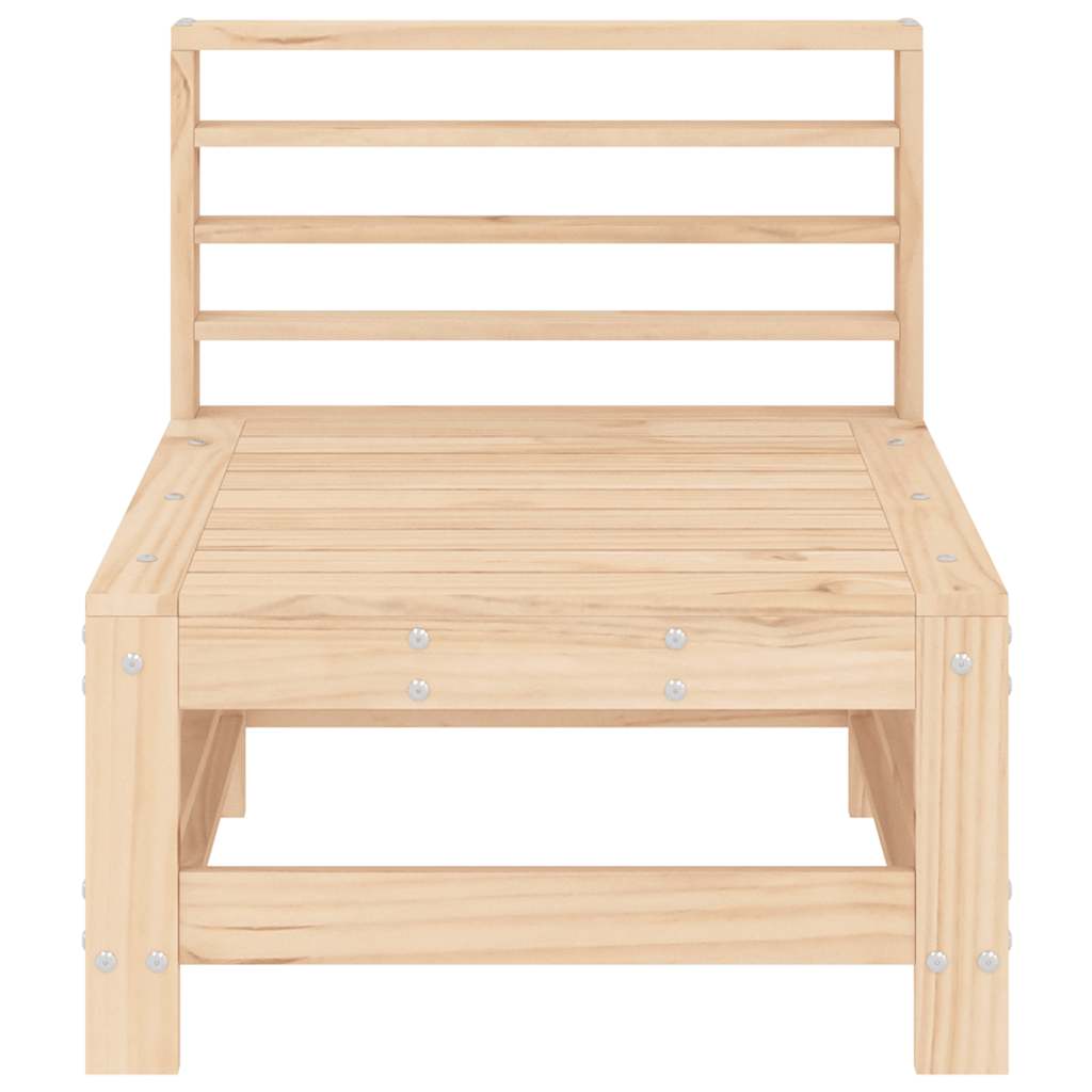 vidaXL Garden Middle Sofas 2 pcs Solid Wood Pine