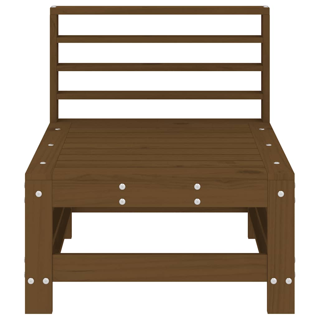 vidaXL Garden Middle Sofas 2 pcs Honey Brown Solid Wood Pine