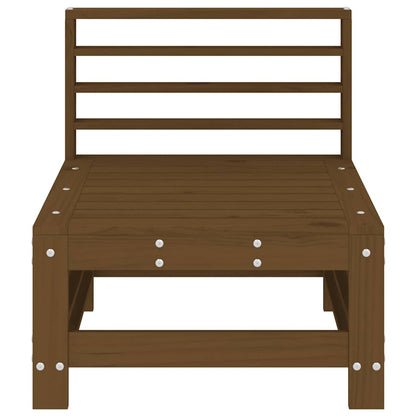 vidaXL Garden Middle Sofas 2 pcs Honey Brown Solid Wood Pine