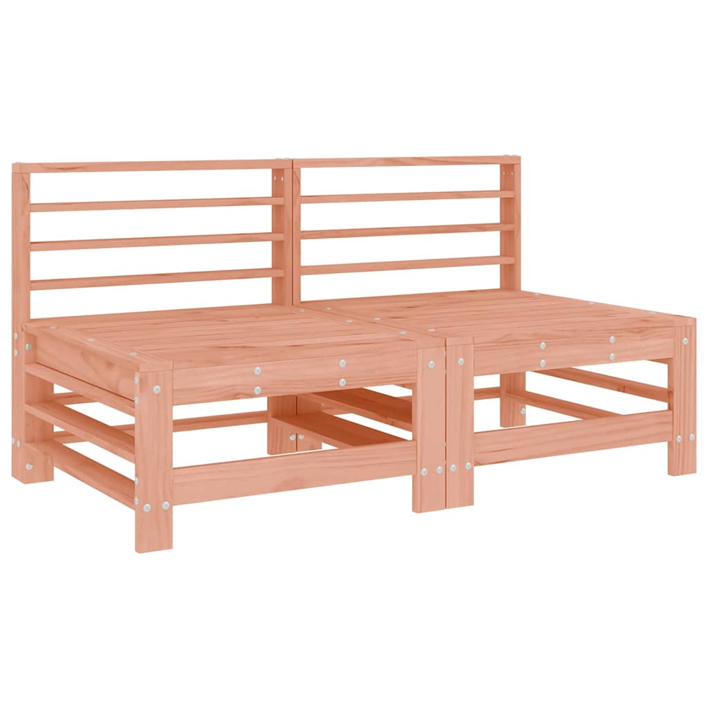 vidaXL Garden Middle Sofas 2 pcs Solid Wood Douglas