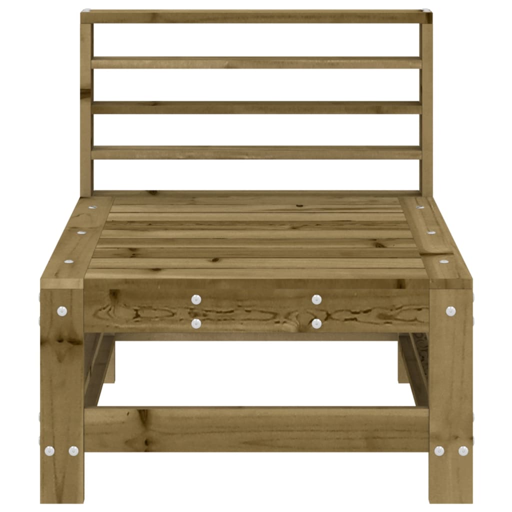 vidaXL Garden Middle Sofas 2 pcs Impregnated Wood Pine
