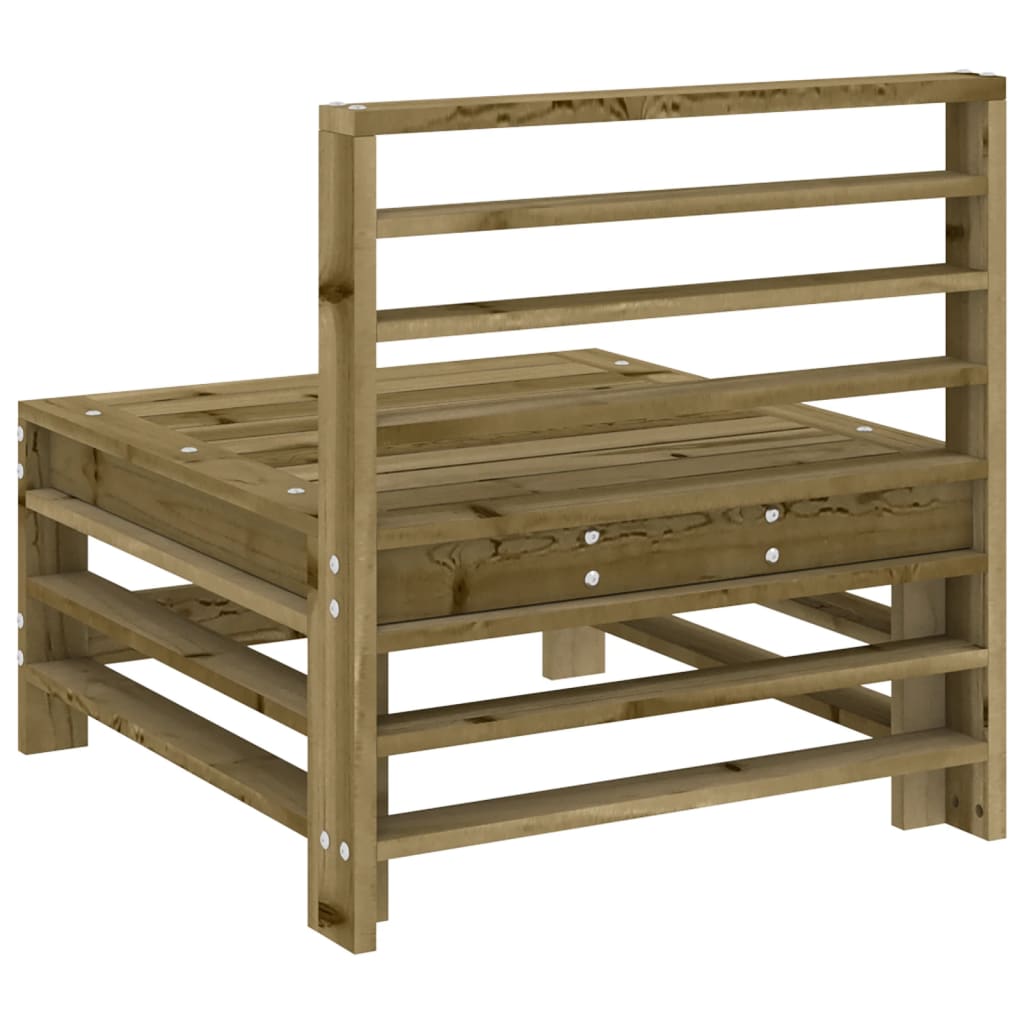 vidaXL Garden Middle Sofas 2 pcs Impregnated Wood Pine