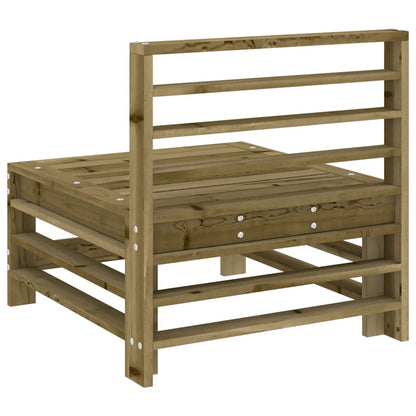 vidaXL Garden Middle Sofas 2 pcs Impregnated Wood Pine