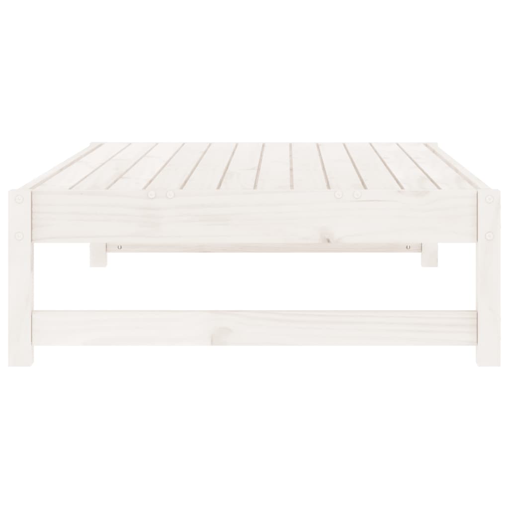 vidaXL Garden Footstool White 120x80 cm Solid Wood Pine