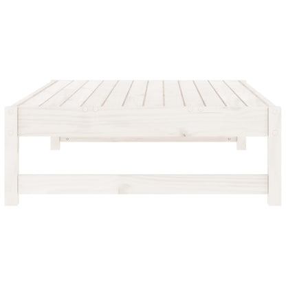 vidaXL Garden Footstool White 120x80 cm Solid Wood Pine