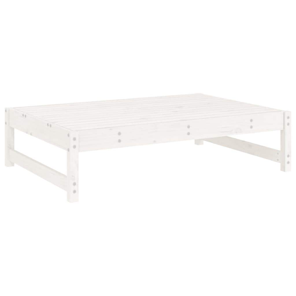 vidaXL Garden Footstool White 120x80 cm Solid Wood Pine