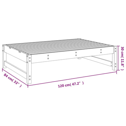 vidaXL Garden Footstool White 120x80 cm Solid Wood Pine