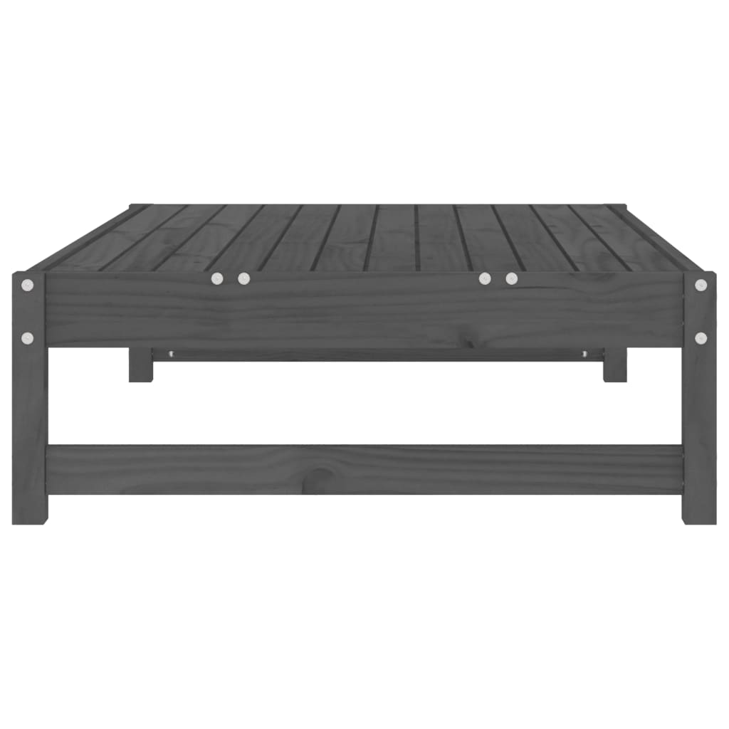 vidaXL Garden Footstool Grey 120x80 cm Solid Wood Pine