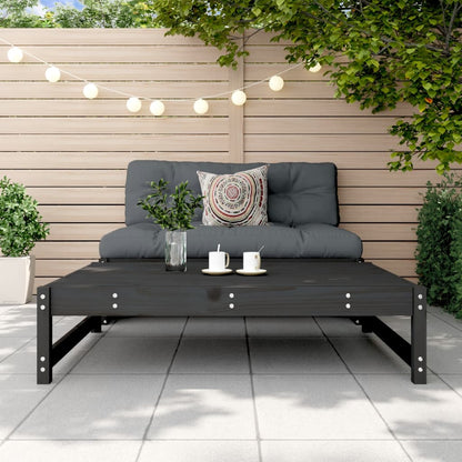 vidaXL Garden Footstool Black 120x80 cm Solid Wood Pine