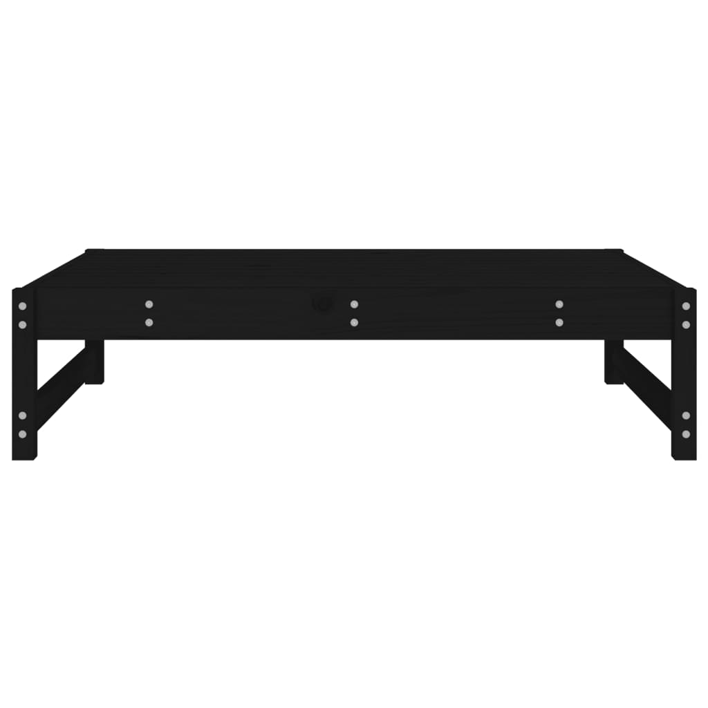 vidaXL Garden Footstool Black 120x80 cm Solid Wood Pine