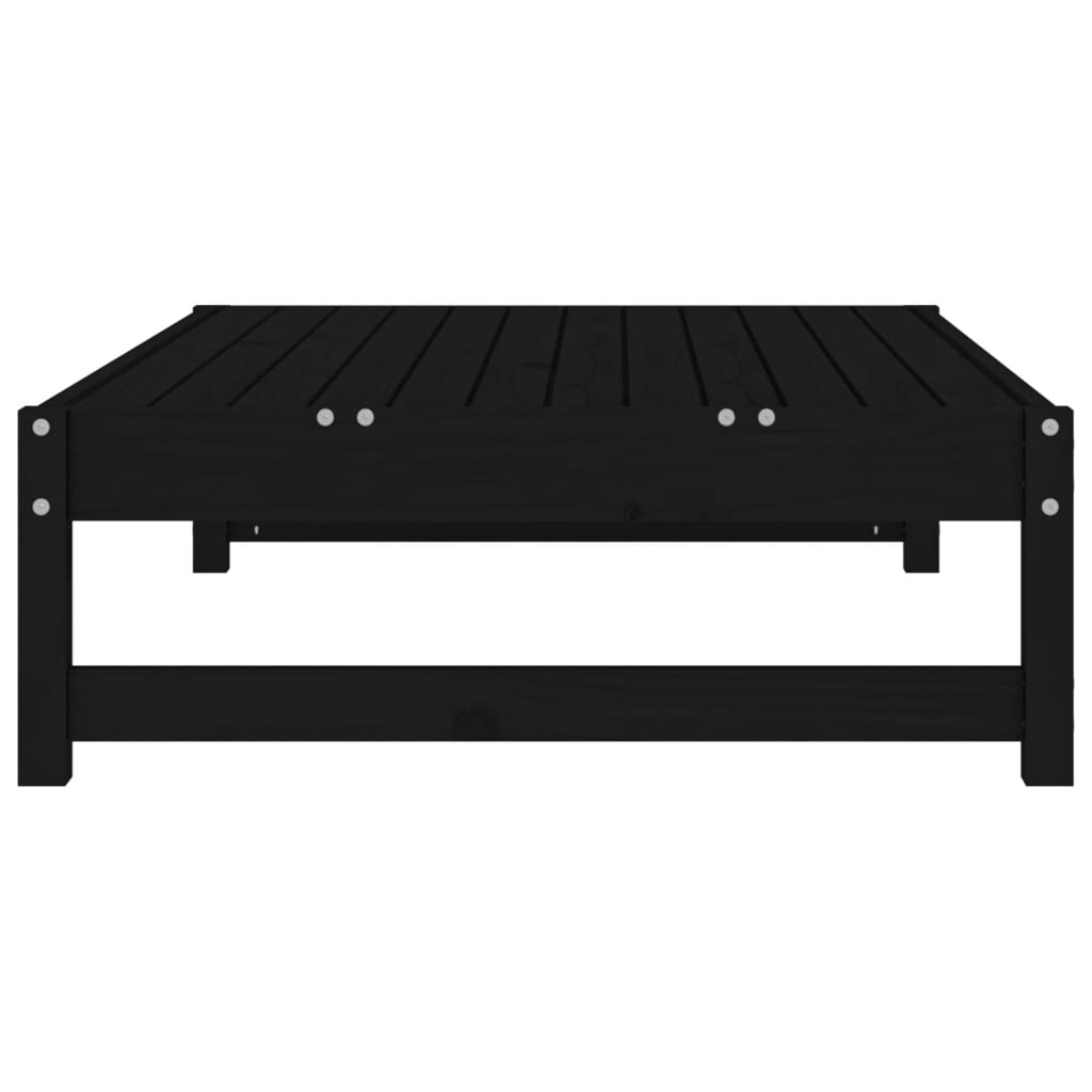 vidaXL Garden Footstool Black 120x80 cm Solid Wood Pine