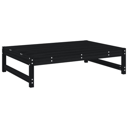 vidaXL Garden Footstool Black 120x80 cm Solid Wood Pine