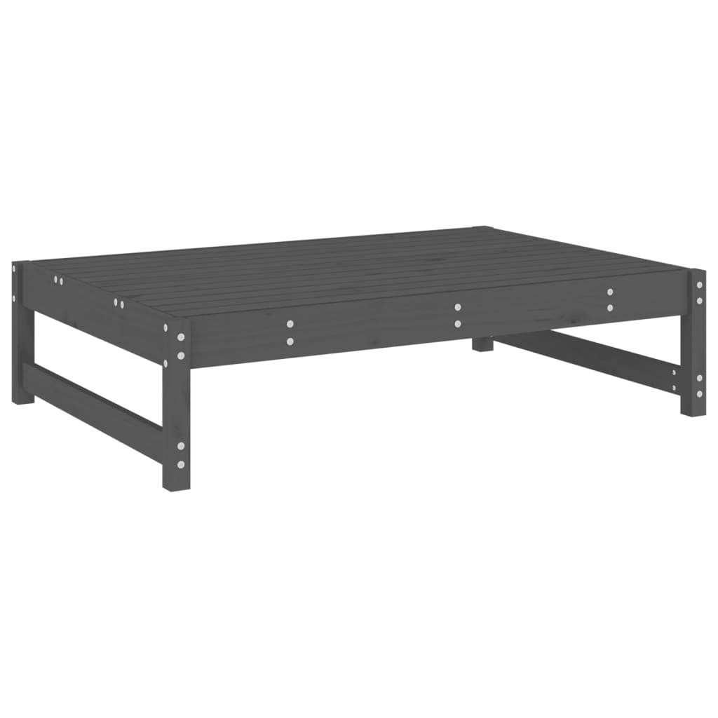 vidaXL 2 Piece Garden Lounge Set Grey Solid Wood Pine
