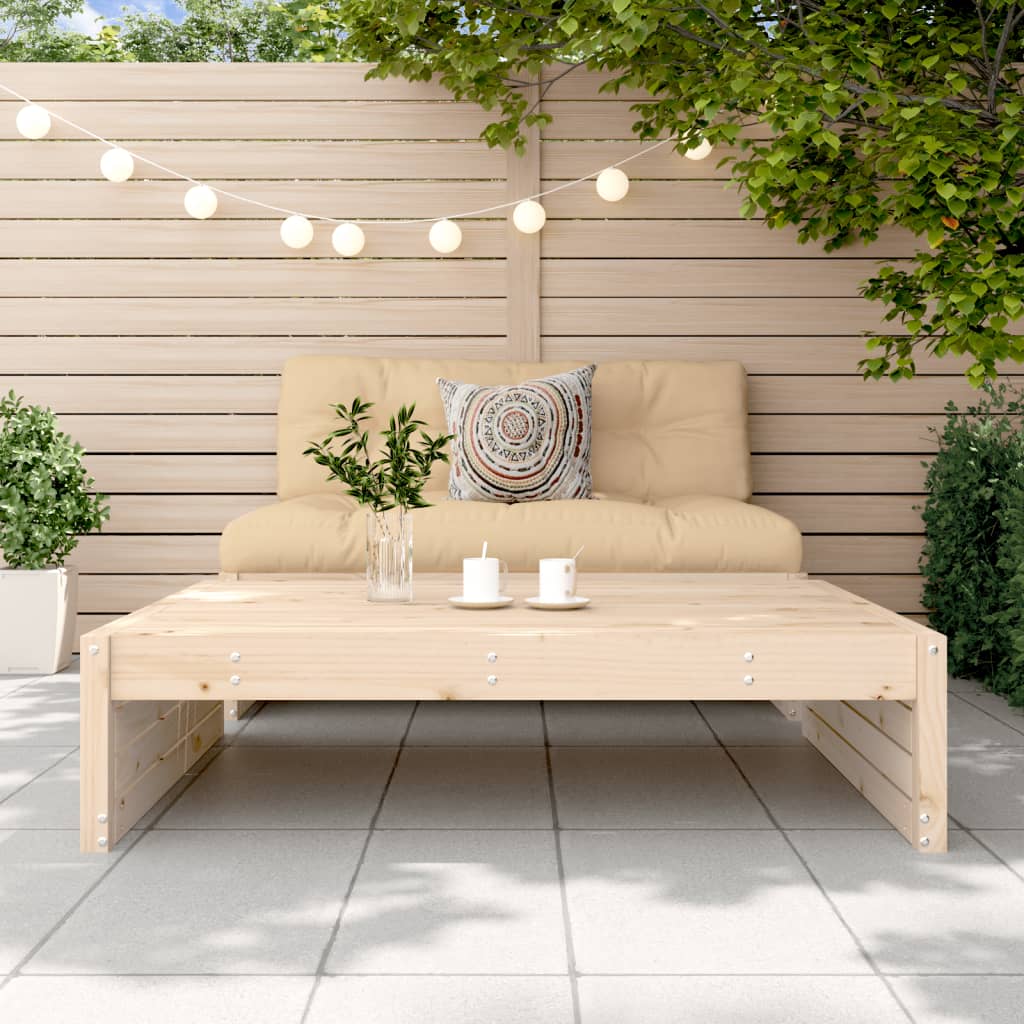 vidaXL Garden Footstool | Natural | Solid Pine Wood | Medium | Modular