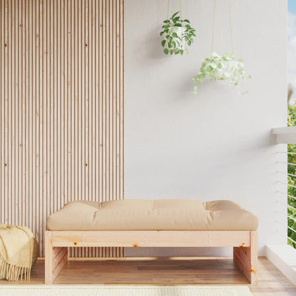vidaXL Garden Footstool | Natural | Solid Pine Wood | Medium | Modular