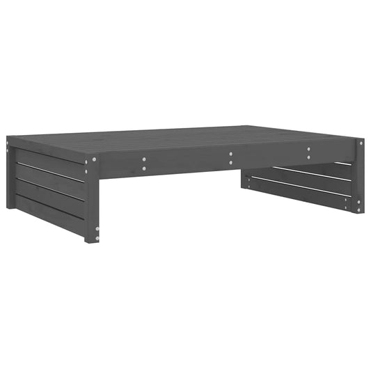vidaXL Garden Footstool | Grey | Solid wood pine | Large | Modular