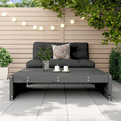 vidaXL Garden Footstool | Grey | Solid wood pine | Large | Modular