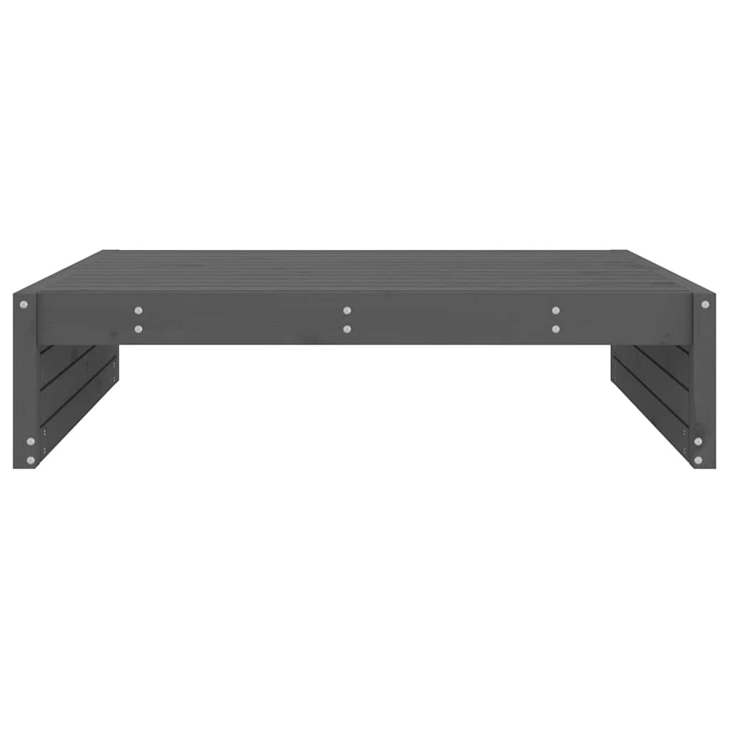 vidaXL Garden Footstool | Grey | Solid wood pine | Large | Modular