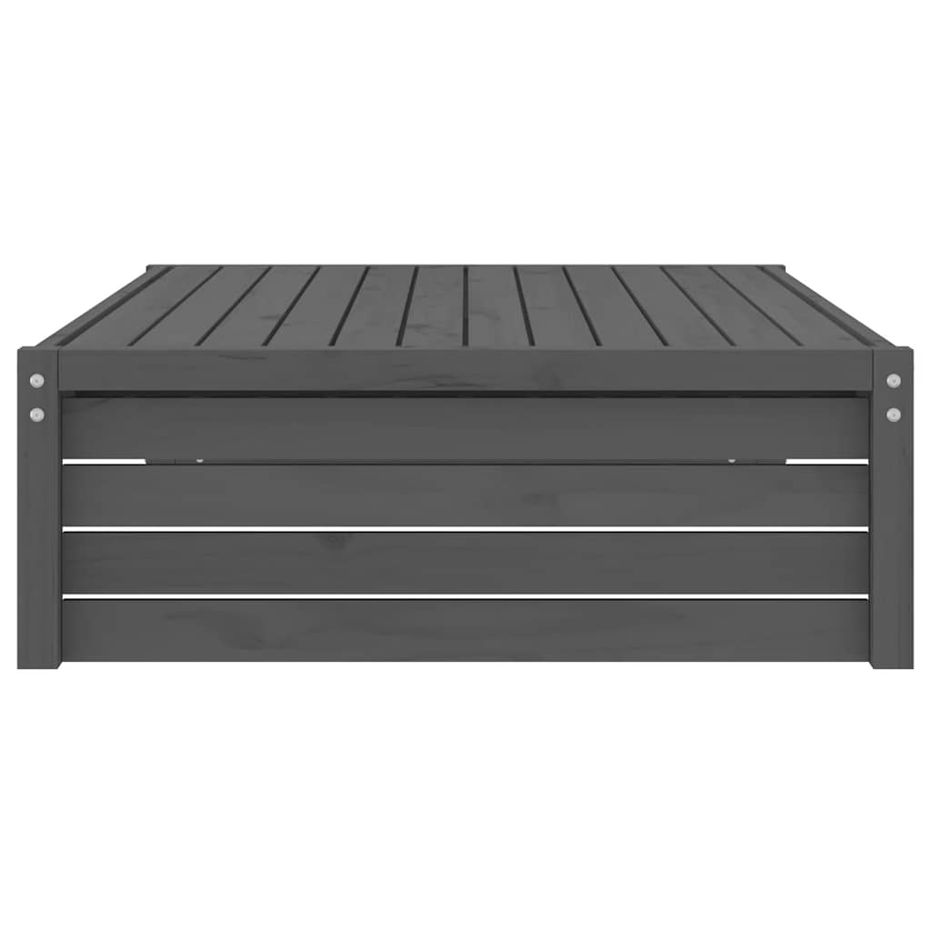 vidaXL Garden Footstool | Grey | Solid wood pine | Large | Modular