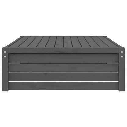 vidaXL Garden Footstool | Grey | Solid wood pine | Large | Modular
