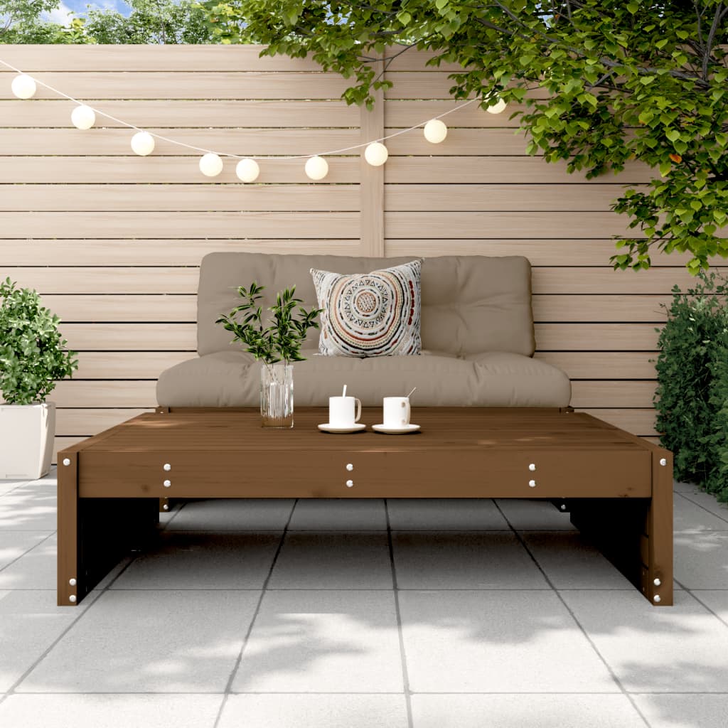 vidaXL Garden Footstool | Honey brown | Solid pine wood | 120x80 cm | Modular