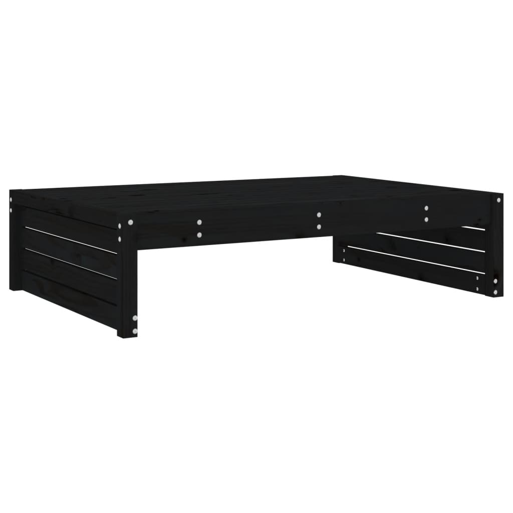 vidaXL Garden Footstool | Black | Solid pine wood | 120x80 cm | Modular