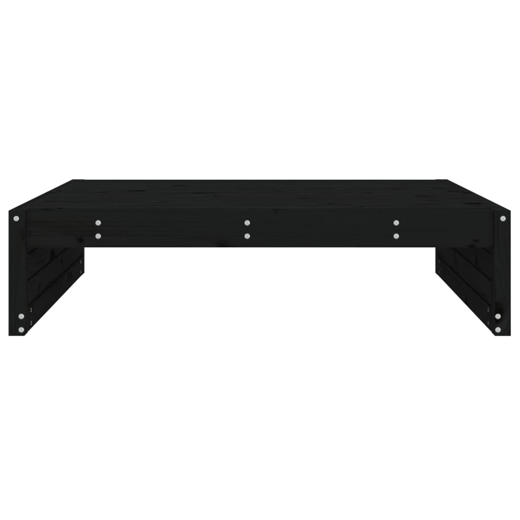 vidaXL Garden Footstool | Black | Solid pine wood | 120x80 cm | Modular