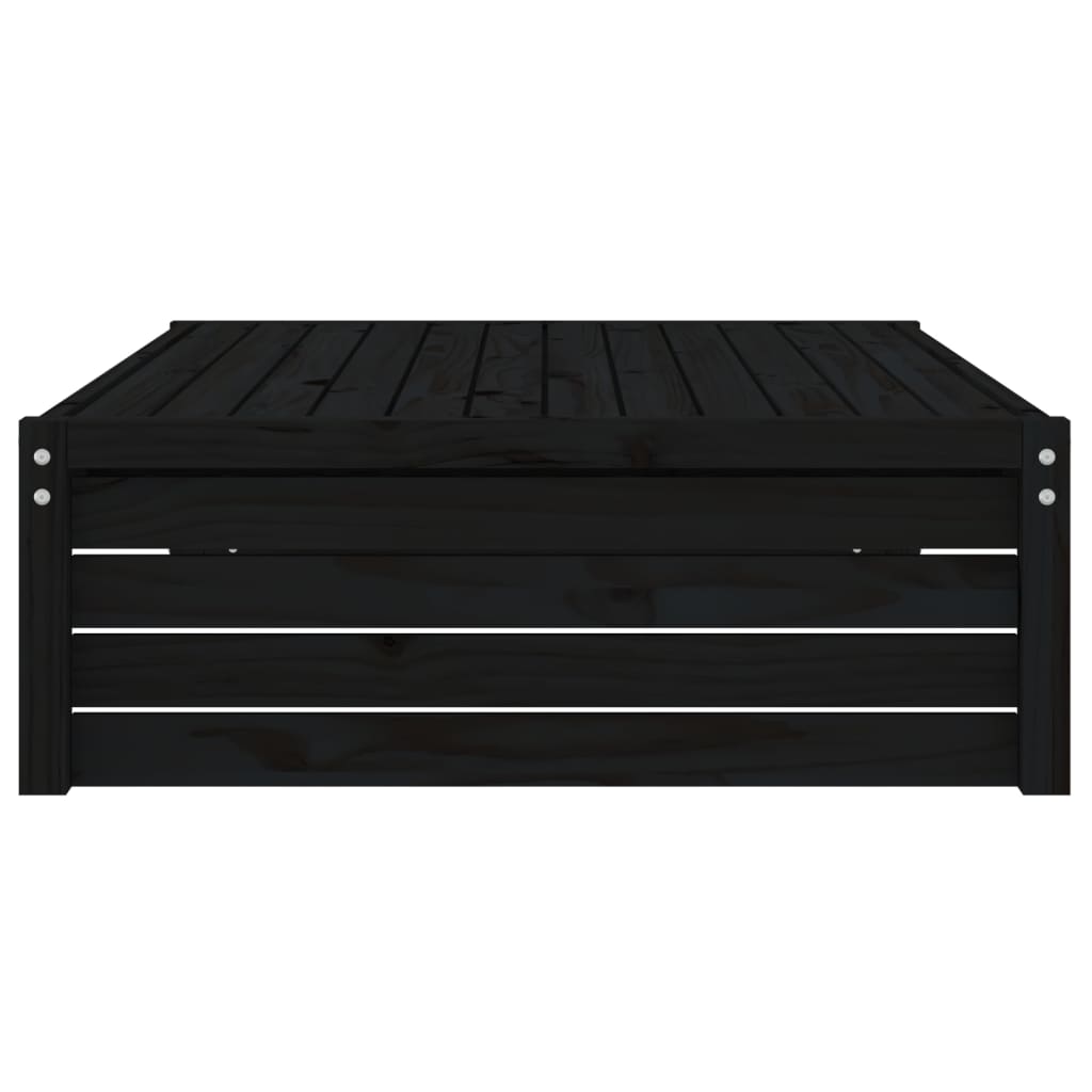 vidaXL Garden Footstool | Black | Solid pine wood | 120x80 cm | Modular