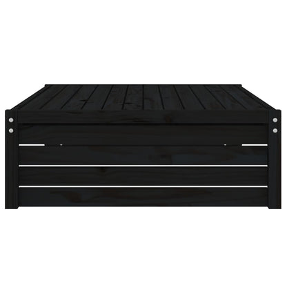 vidaXL Garden Footstool | Black | Solid pine wood | 120x80 cm | Modular