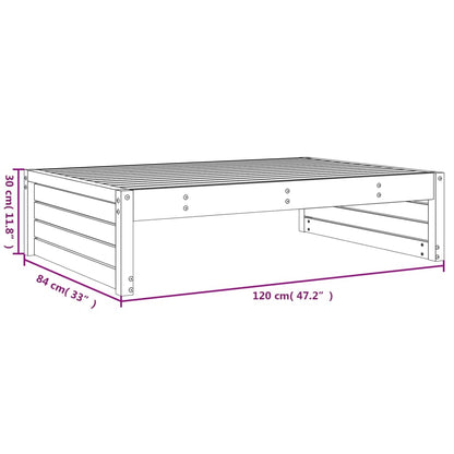 vidaXL Garden Footstool | Black | Solid pine wood | 120x80 cm | Modular