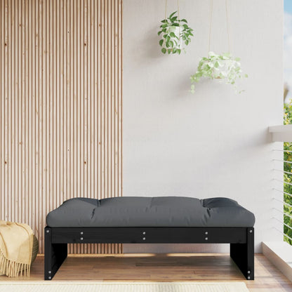 vidaXL Garden Footstool | Black | Solid pine wood | 120x80 cm | Modular