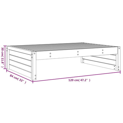 vidaXL Garden Footstool | Douglas Wood | Solid Douglas wood | 120x84x30 cm