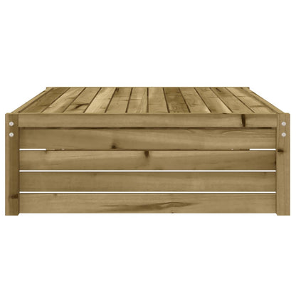 vidaXL Garden Footstool | Natural | Impregnated Pine Wood | Large | Modular