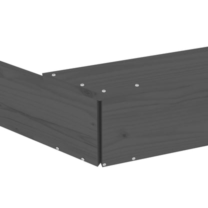 vidaXL Sandbox with Seats Grey Octagon Solid Wood Pine