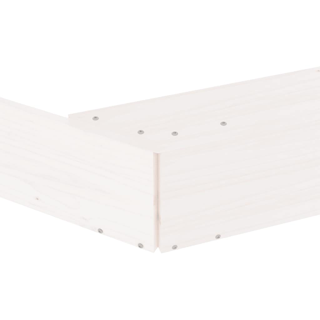vidaXL Sandbox with Seats White Octagon Solid Wood Pine