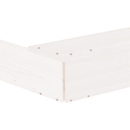 vidaXL Sandbox with Seats White Octagon Solid Wood Pine