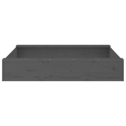 vidaXL Sandbox with Seats Grey Square Solid Wood Pine