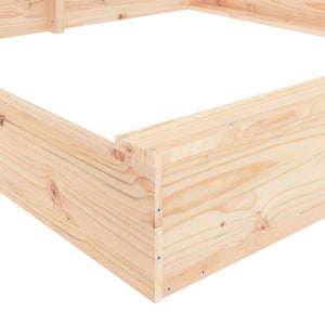 vidaXL Sandbox with Seats Square Solid Wood Pine